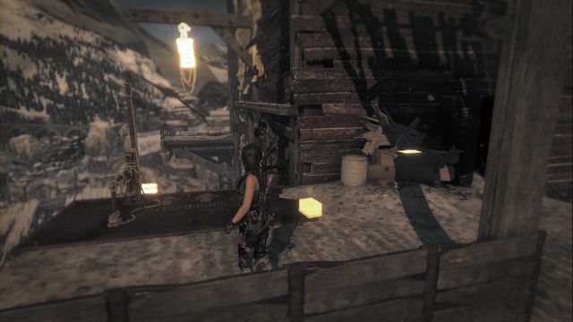 In the spot where you need to hang down from the rope and swing to jump to the other side - Documents - Soviet Installation - Rise of the Tomb Raider - Game Guide and Walkthrough