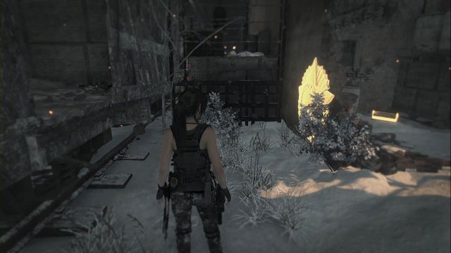 On the wall of the destroyed building, right before the cart - Murals - Soviet Installation - Rise of the Tomb Raider - Game Guide and Walkthrough
