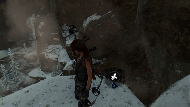 At the end, on the projecting ledge, next to another spot where you can attach the rope, you find the cache - Survival Caches - Soviet Installation - Rise of the Tomb Raider - Game Guide and Walkthrough