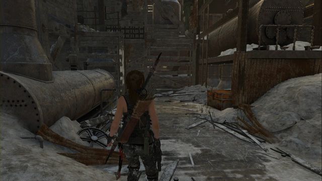 Past the spot, where you need to swing on the rope - Chests and crypt treasures - Soviet Installation - Rise of the Tomb Raider - Game Guide and Walkthrough