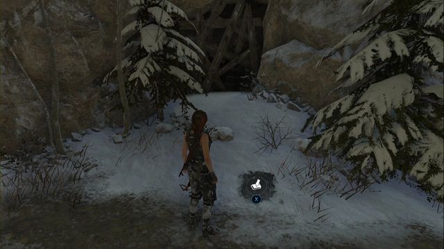 On the path, right in front of the cave entrance - Chests and crypt treasures - Soviet Installation - Rise of the Tomb Raider - Game Guide and Walkthrough