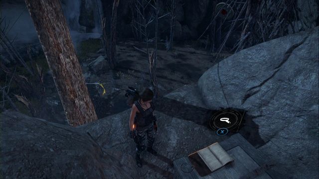 On the ledge that you can reach over the tree that you can stick broadhead arrows into - Documents 1-15 - Geothermal Valley - Rise of the Tomb Raider - Game Guide and Walkthrough