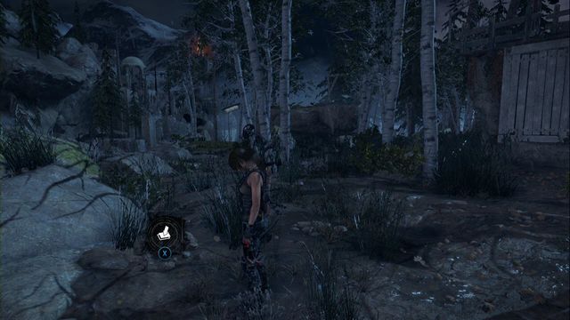 IN the forest, by the rock close to the hunting platform - Survival caches - Geothermal Valley - Rise of the Tomb Raider - Game Guide and Walkthrough