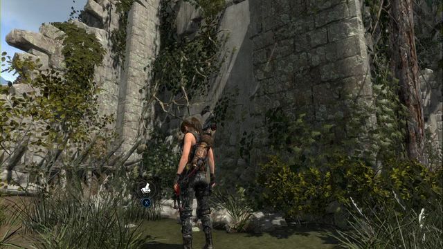 In the shallow puddle by the wall - Survival caches - Geothermal Valley - Rise of the Tomb Raider - Game Guide and Walkthrough