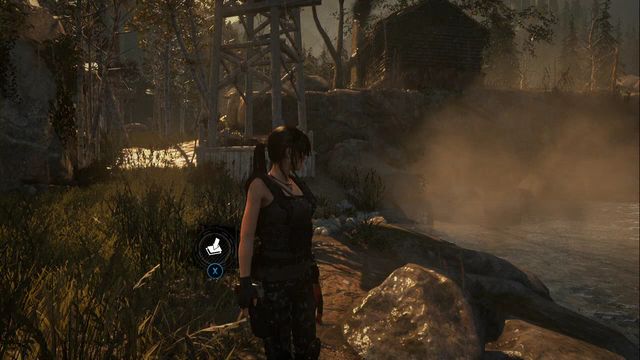 By the rock, several steps away from the wooden tower - Chests and crypt treasures - Geothermal Valley - Rise of the Tomb Raider - Game Guide and Walkthrough