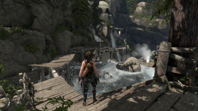 The path to the tomb. - Tomb 2 - House of the Afflicted - Geothermal Valley - Rise of the Tomb Raider - Game Guide and Walkthrough