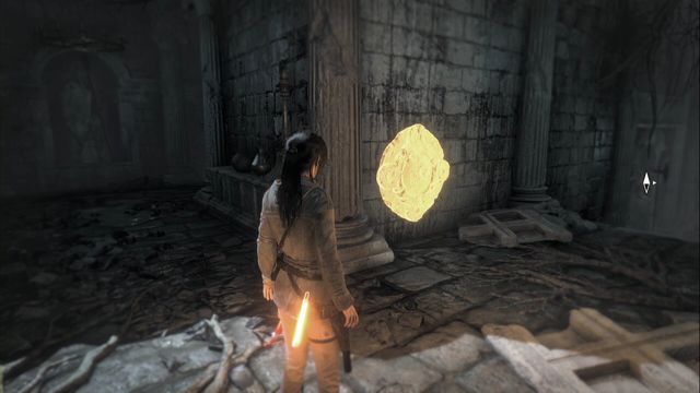 While escaping from the location, at the moment at which you climb out of the water - the mural is on the wall in the next corridor - Relics and murals - Flooded Archives - Rise of the Tomb Raider - Game Guide and Walkthrough