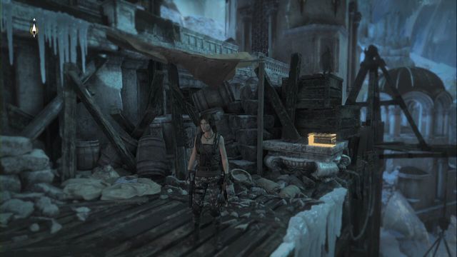 You can find it on the landing, while climbing up the tower, above the Citadel Plaza Base Camp - Relics - Lost City - Rise of the Tomb Raider - Game Guide and Walkthrough