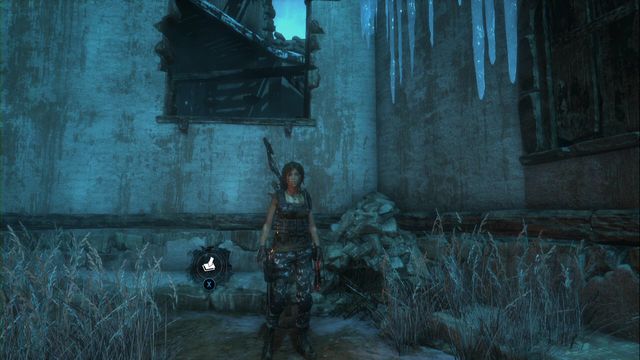 In the very corner of the destroyed buildings, by the window - Murals and chests - Lost City - Rise of the Tomb Raider - Game Guide and Walkthrough