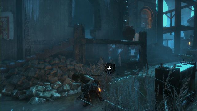 Near the monolith, by the heap of stones in front of one of the buildings - Murals and chests - Lost City - Rise of the Tomb Raider - Game Guide and Walkthrough