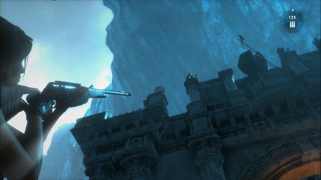 It is also possible to destroy the statue from below - Challenges - statues - Lost City - Rise of the Tomb Raider - Game Guide and Walkthrough
