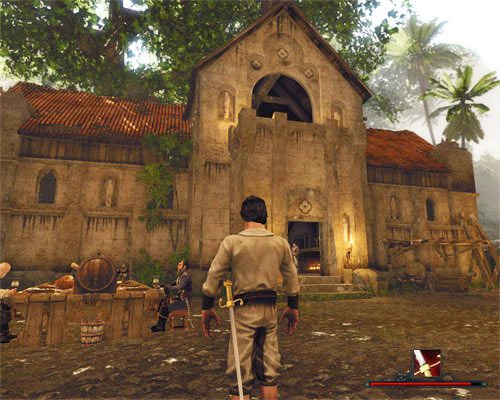 The governor's villa. You can find Di Fuego on the upper floor. - A Map of Tacarigua - Tacarigua - Quests - Risen 2: Dark Waters - Game Guide and Walkthrough