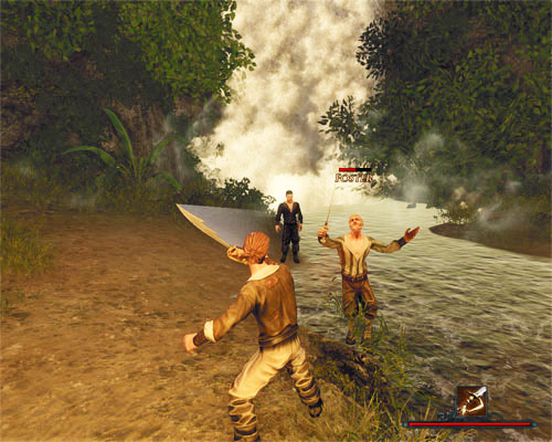Foster is taking a pounding. - Fight Foster - Tacarigua - Quests - Risen 2: Dark Waters - Game Guide and Walkthrough