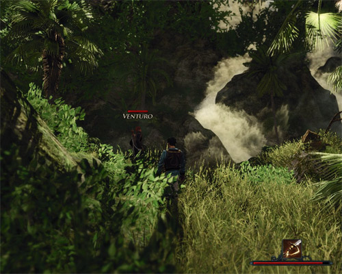 Venturo is lurking not far from the Natives' village. - Among Savages - The Sword Coast - Quests - Risen 2: Dark Waters - Game Guide and Walkthrough