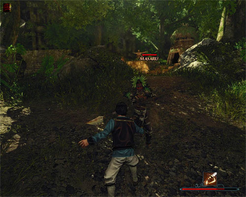 The spear is quite handy in melee combat. - Duel with Masaru - The Sword Coast - Quests - Risen 2: Dark Waters - Game Guide and Walkthrough