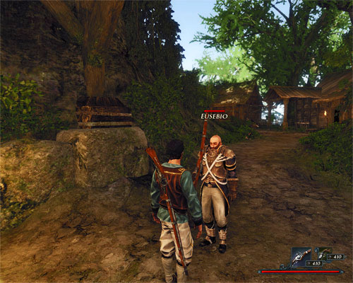 Paying off Eusebio's debts can help you solve the case of the missing shotgun. - Eusebio's Debts - The Sword Coast - Quests - Risen 2: Dark Waters - Game Guide and Walkthrough