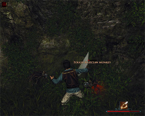 The monkeys enjoy running around their opponent. It's a perfect opportunity to strike a few precise hits. - Monkey Business - The Sword Coast - Quests - Risen 2: Dark Waters - Game Guide and Walkthrough