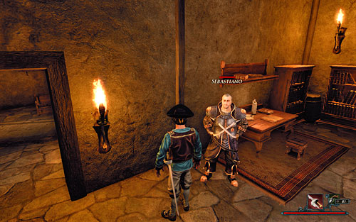 Piece of cake - to complete the quest simply talk to Patty [#1] after the briefing from Commandant Sebastiano - Talk to Patty - The Sword Coast - Quests - Risen 2: Dark Waters - Game Guide and Walkthrough