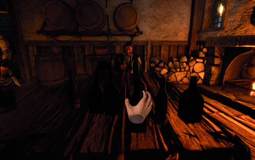 Try not to move the hand while reaching for the bottle. - Pirate Triathlon with Morgan - Antigua - Quests - Risen 2: Dark Waters - Game Guide and Walkthrough