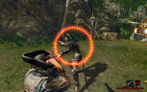 Even though this is an honorable duel, you can use guns. - Become Halmak of the Maracai - Maracai Bay - Quests - Risen 2: Dark Waters - Game Guide and Walkthrough