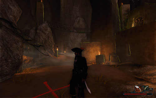 The location of the buried treasure. - The Treasure in the Tomb - Isle of the Dead - Quests - Risen 2: Dark Waters - Game Guide and Walkthrough