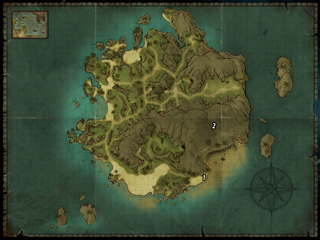 Look closely at the waterfront on the beach beyond the cave in which Slayne had trapped you - The Isle of Thieves - Legendary Items - Risen 2: Dark Waters - Game Guide and Walkthrough