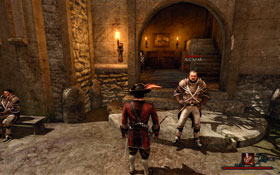 Alcazar [#8] - the surly officer from the Inquisition's barracks will agree to train you only if you side with his organization - The Sword Coast - Trainers - Risen 2: Dark Waters - Game Guide and Walkthrough