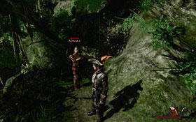 Koraka [#9] - the hunter of the wilds is located outside the temple where pirates are plundering the graves (see: Where Is Koraka - Maracai Bay - Trainers - Risen 2: Dark Waters - Game Guide and Walkthrough