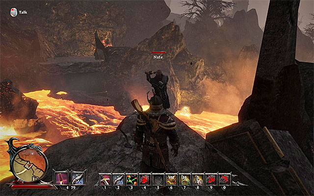 A river of lava in the Calador Bay is one of the barriers that you cannot cross, at first - Game world exploration - Risen 3: Titan Lords - Game Guide and Walkthrough