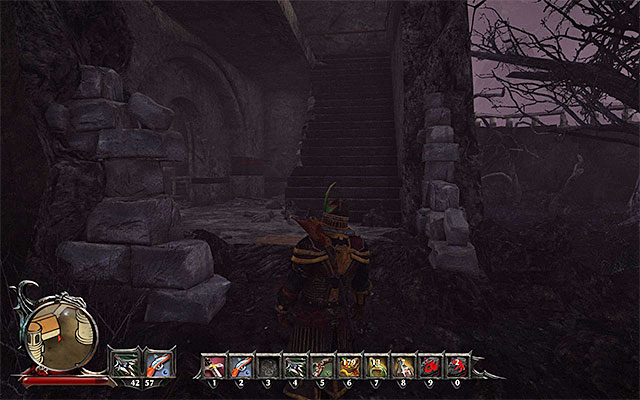 The entrance to the room with the grimoire. - The Ancient Knowledge - Main Quests - Calador - Risen 3: Titan Lords - Game Guide and Walkthrough