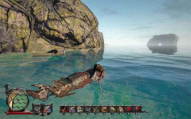 The best method to get to the pearl is to swim there. - New Allies - Main Quests - Kila - Risen 3: Titan Lords - Game Guide and Walkthrough