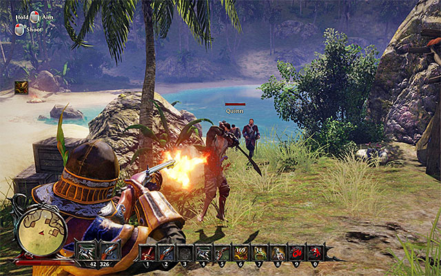 The pirate should be attacked from afar. - Striking Arguments - Side Quests - Kila - Risen 3: Titan Lords - Game Guide and Walkthrough