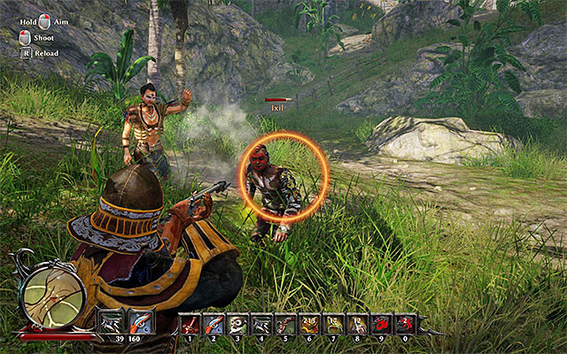 Wait for Ixil to get away from the village and attack the man. - The Reckoning - Side Quests - Kila - Risen 3: Titan Lords - Game Guide and Walkthrough