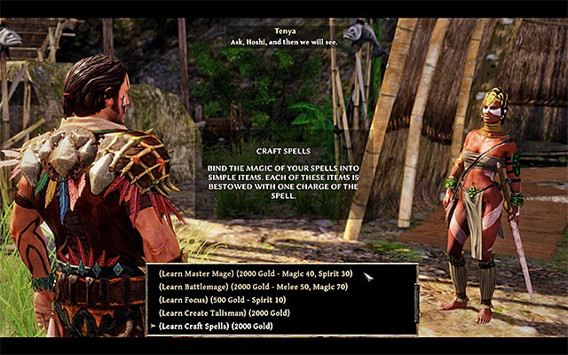Tenya stands near the chief (point 10a on the map) - Become a Voodoo Master - Side Quests - Kila - Risen 3: Titan Lords - Game Guide and Walkthrough