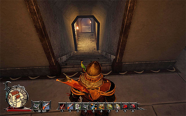 The descent leading to the basement. - The Private Store - Side Quests - Taranis - Risen 3: Titan Lords - Game Guide and Walkthrough