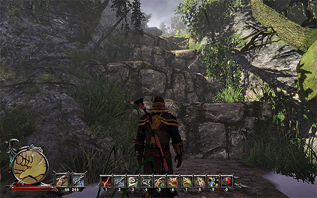 A demon hunter named Sharp can be found on a seemingly impossible to reach ledge, in the Western section of Taranis Island (point 21 on the map) - From Days of Yore - Side Quests - Taranis - Risen 3: Titan Lords - Game Guide and Walkthrough