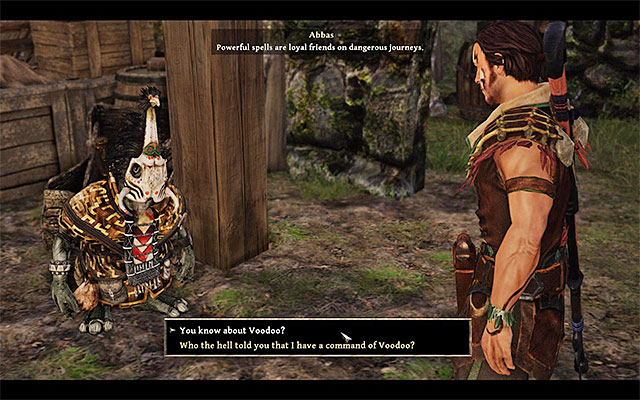 Abbas resides in the section of the camp separated for gnomes - Become a Voodoo Master - Side Quests - Taranis - Risen 3: Titan Lords - Game Guide and Walkthrough