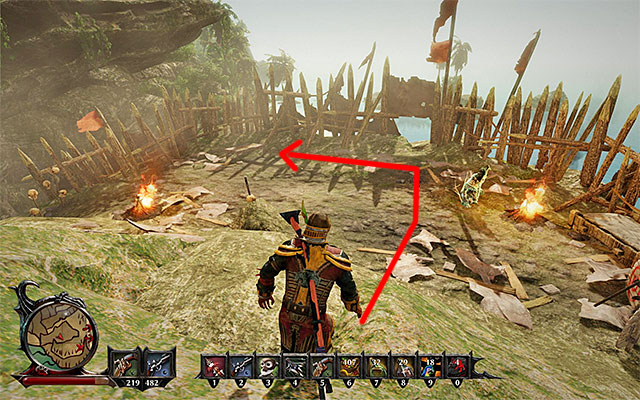 It is best to obtain the artifact (point 2g on the map) in either of two ways - Goblin Invasion - Side Quests - Isle of Thieves - Risen 3: Titan Lords - Game Guide and Walkthrough