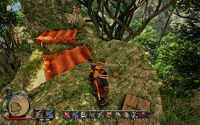 You can climb to reach the ledge above, or turn into the parrot - Off and Away - Side Quests - Tacarigua - Risen 3: Titan Lords - Game Guide and Walkthrough