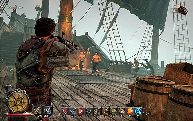 Perform strong attacks to quickly eliminate the pirates - Sea Battle Against Morgan - Other quests - Risen 3: Titan Lords - Game Guide and Walkthrough