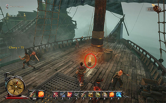 Approach the barrel and take it - Sea Battle Against Morgan - Other quests - Risen 3: Titan Lords - Game Guide and Walkthrough