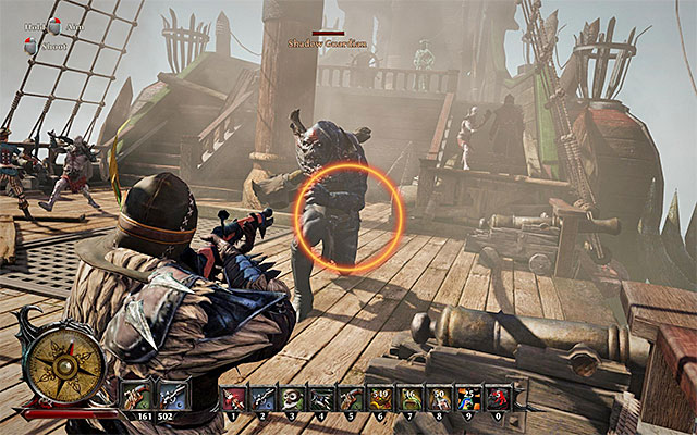 Do not let the guard launch strong attacks - Sea Battle Against Crow - Other quests - Risen 3: Titan Lords - Game Guide and Walkthrough