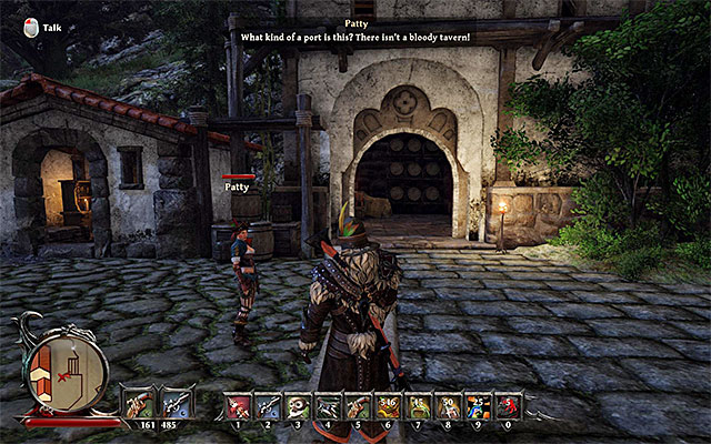 Patty is standing next to the harbor storage - Feminine Charms - Crew quests - Risen 3: Titan Lords - Game Guide and Walkthrough