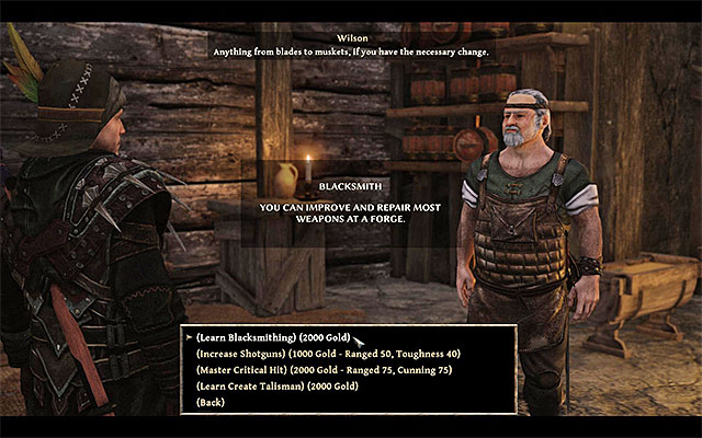 You need to learn Blacksmithing - Weapons quests - Risen 3: Titan Lords - Game Guide and Walkthrough