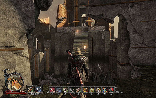 After you walk into the ruins, locate the stairs to the upper level - Re-Forge Caladors Coronation Sword - Weapons quests - Risen 3: Titan Lords - Game Guide and Walkthrough