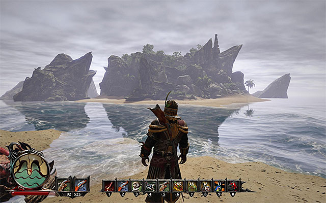 You will have to swim to a small islet. - Taranis - Legendary items - Risen 3: Titan Lords - Game Guide and Walkthrough