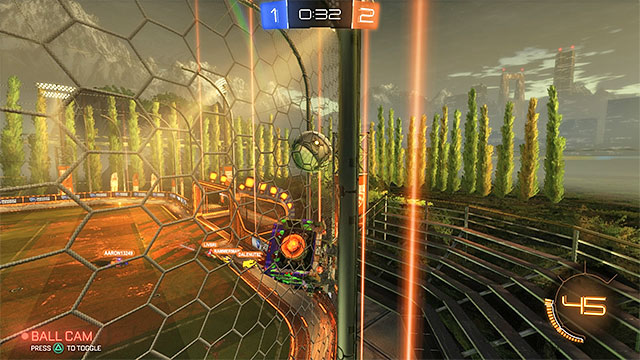 Driving on the walls of the stadiums allows to reach the ball before other players - Advanced moves - Types of moves - Rocket League - Game Guide and Walkthrough