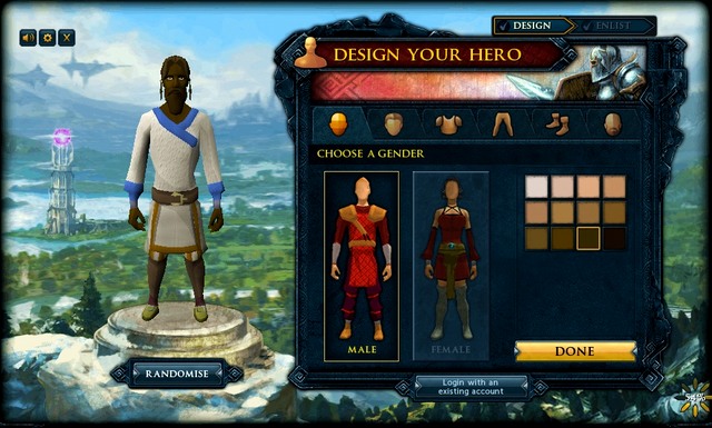 Thats how the character creating window looks like in RuneScape - Character creating - RuneScape 3 - A beginners guide - Game Guide and Walkthrough