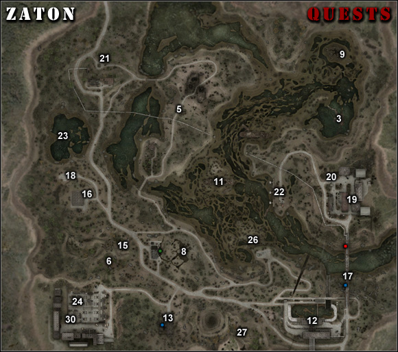 2 - Walkthrough - Zaton Map - Quests - Walkthrough - S.T.A.L.K.E.R.: Call of Pripyat - Game Guide and Walkthrough