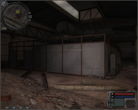 You should reach a big hall with a small steel room (screen) - Walkthrough - Jupiter Quests - Part 4 - Walkthrough - S.T.A.L.K.E.R.: Call of Pripyat - Game Guide and Walkthrough